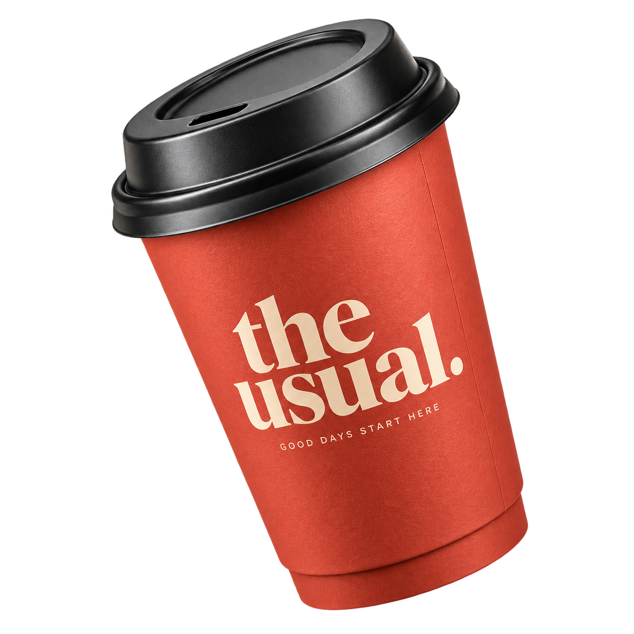 Red takeaway coffee cup